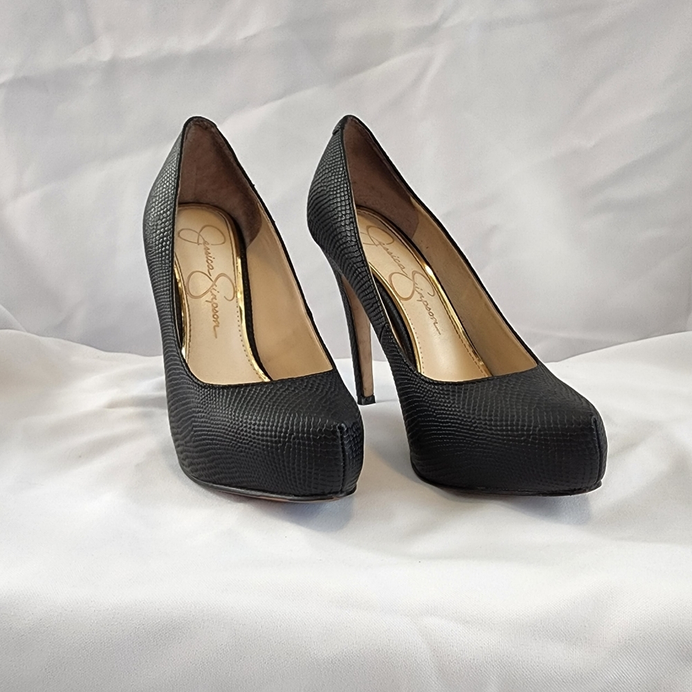Jessica Simpson Snake Embossed Platform Pumps